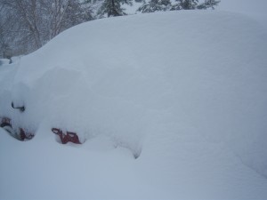 Believe it or not, that's my van under there!